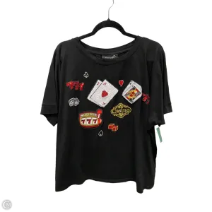 Top Short Sleeve By Ashley Stewart In Black & Red, Size: 1x