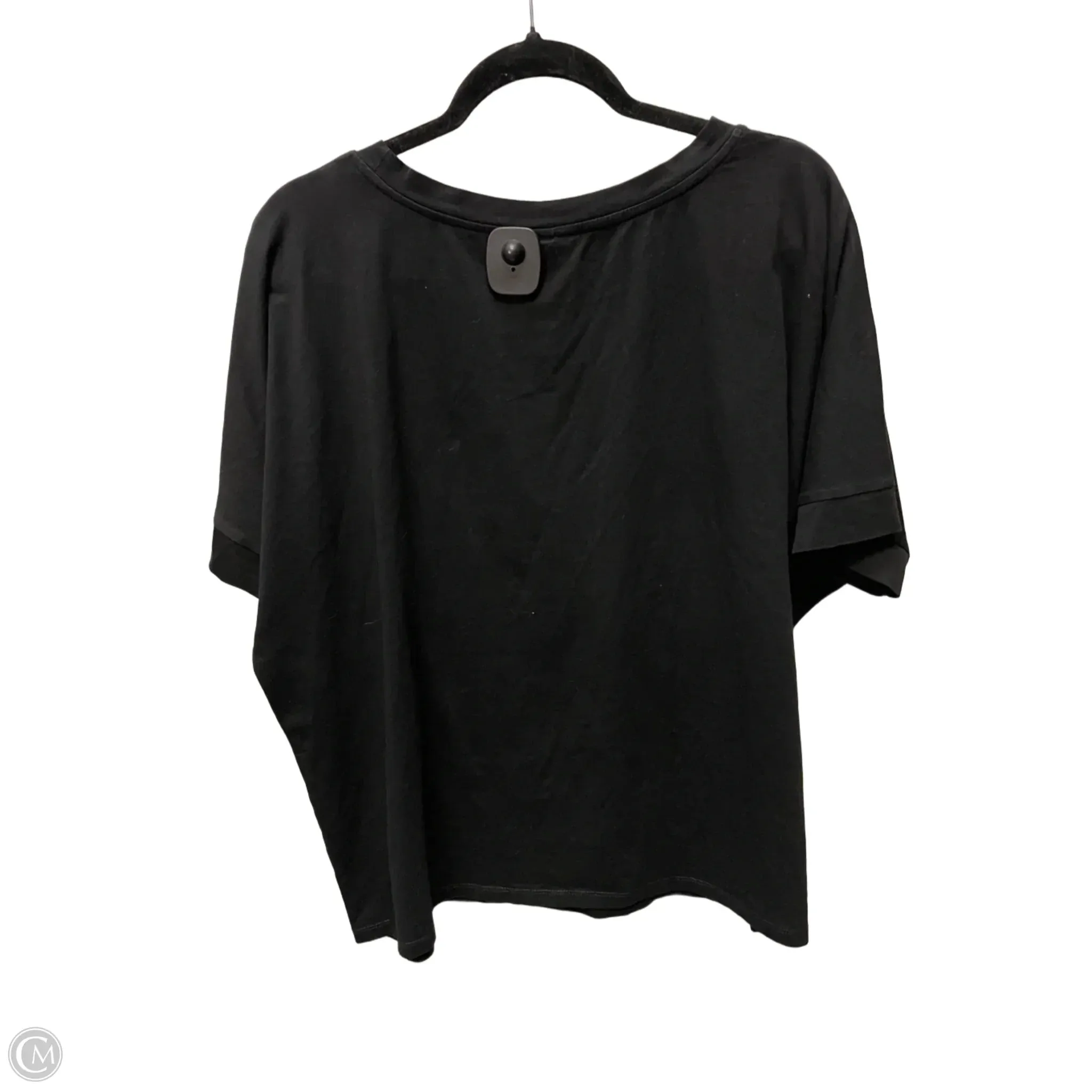Top Short Sleeve By Ashley Stewart In Black & Red, Size: 1x