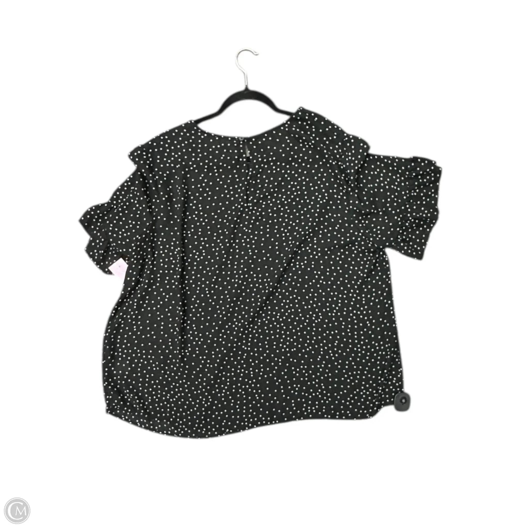 Top Short Sleeve By Clothes Mentor In Black, Size: 2x