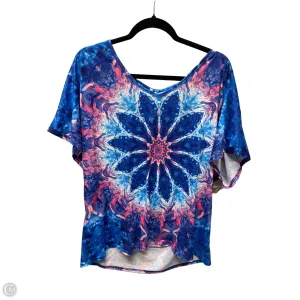 Top Short Sleeve By Cme In Tie Dye Print, Size: 3x