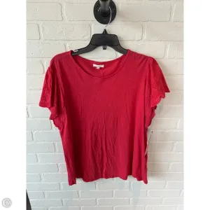 Top Short Sleeve By Maurices In Cream, Size: 1x
