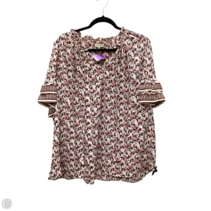 Top Short Sleeve By Max Studio In Floral Print, Size: 2x