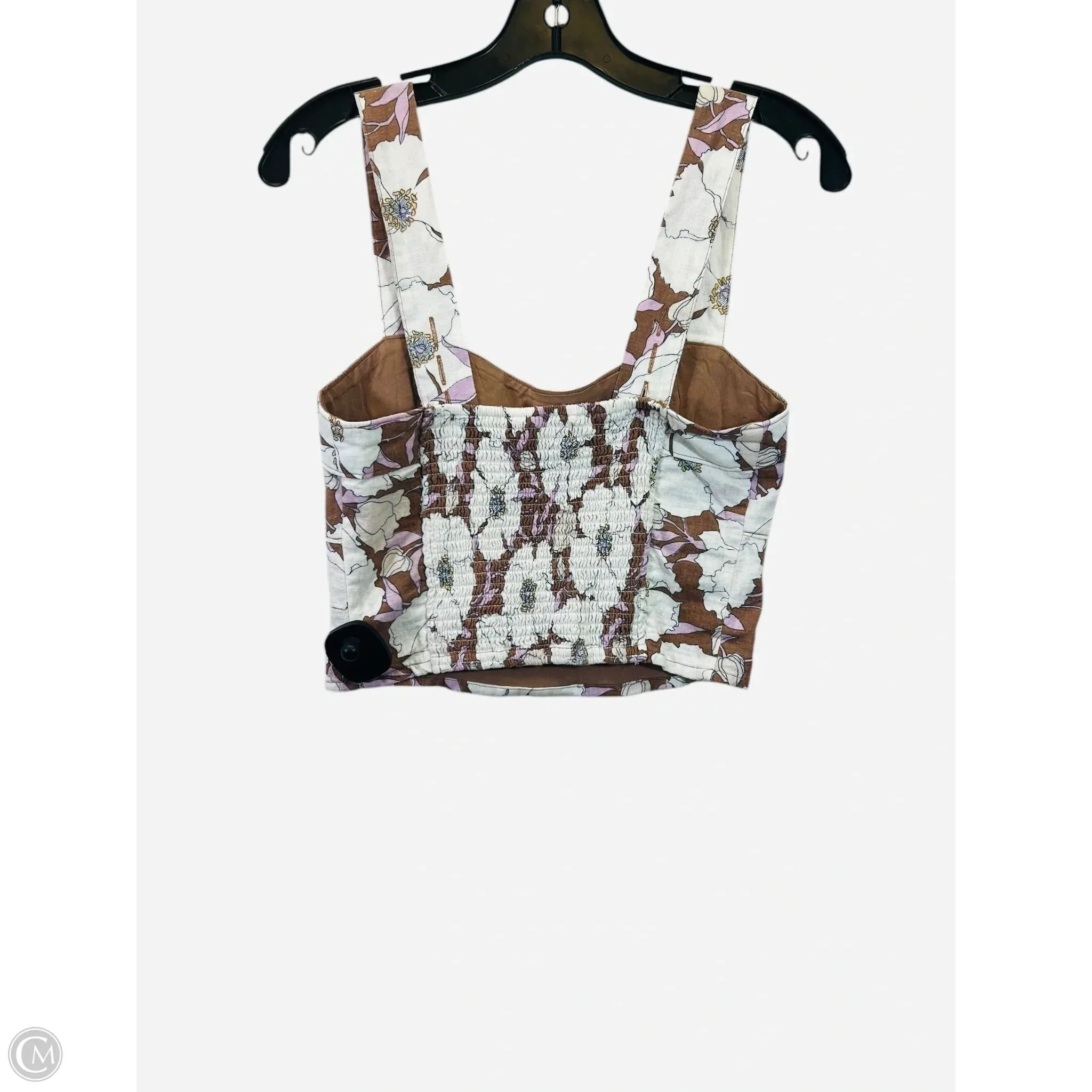 Top Sleeveless By Abercrombie And Fitch In Brown & Pink, Size: S