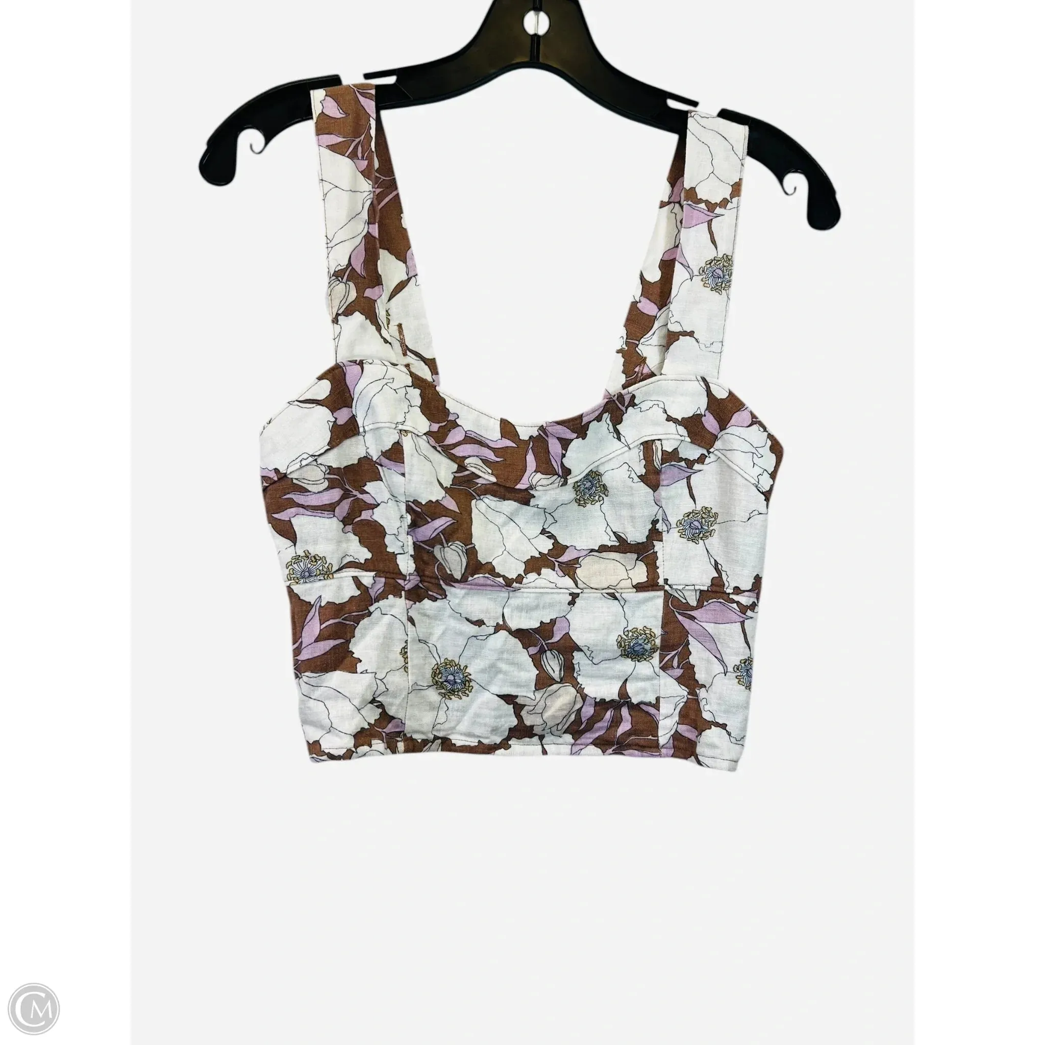 Top Sleeveless By Abercrombie And Fitch In Brown & Pink, Size: S