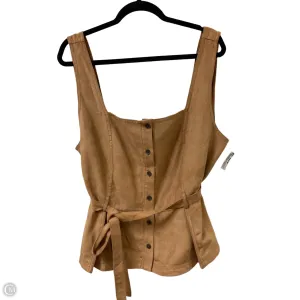 Top Sleeveless By Banana Republic In Brown, Size: 1x