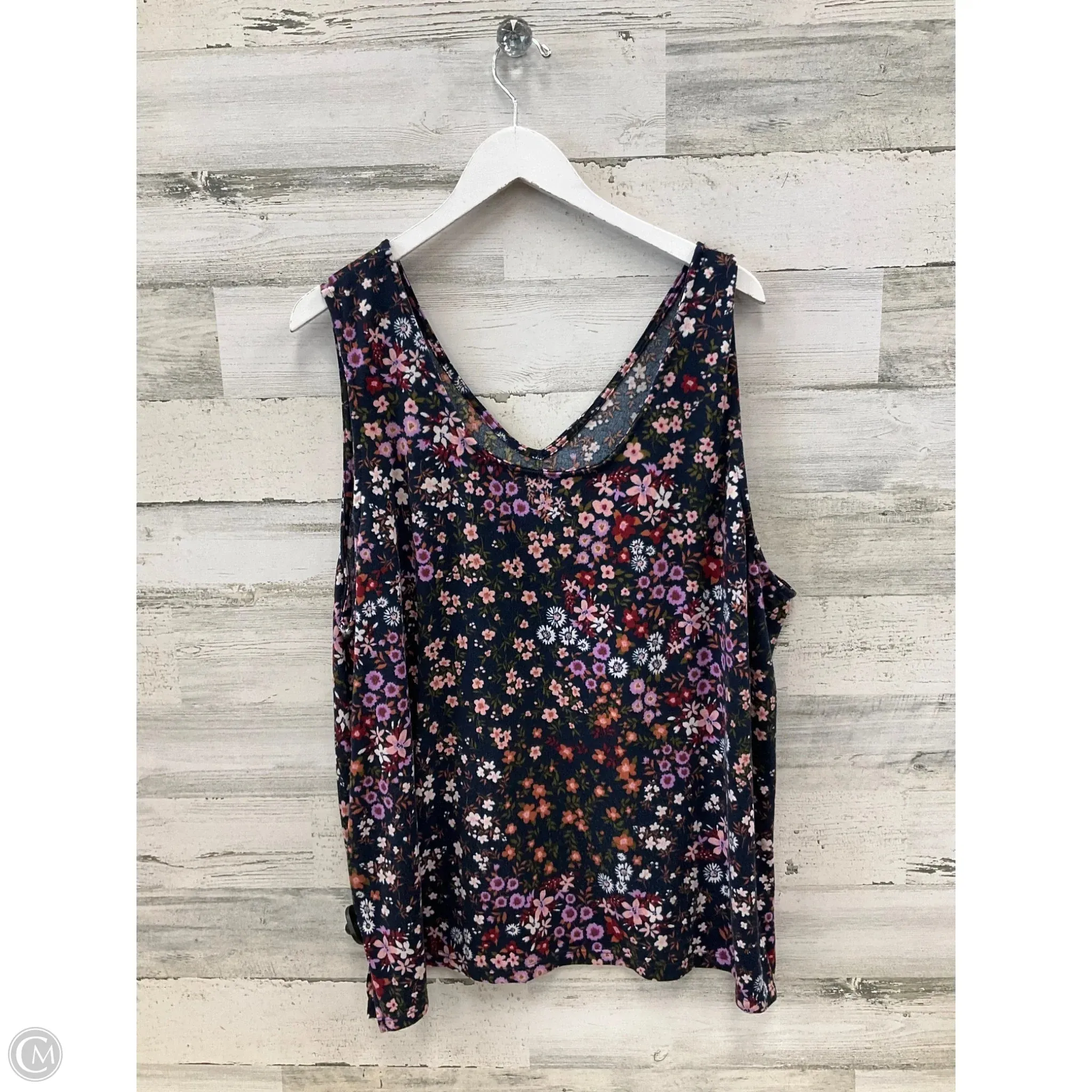 Top Sleeveless By Cuddl Duds In Navy, Size: 3x