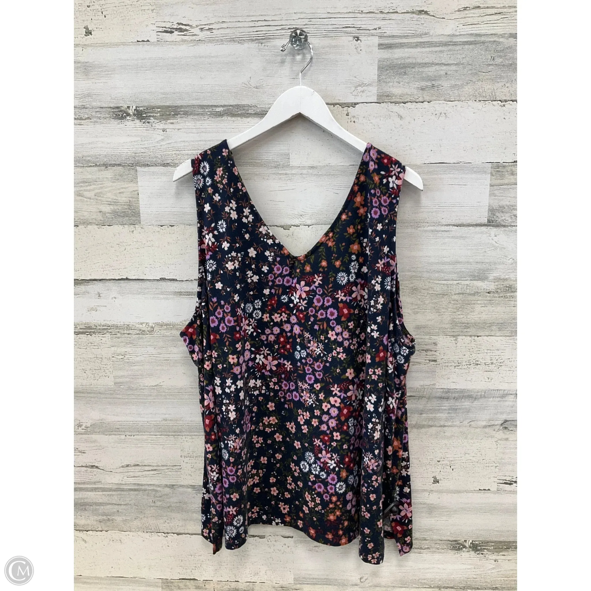 Top Sleeveless By Cuddl Duds In Navy, Size: 3x
