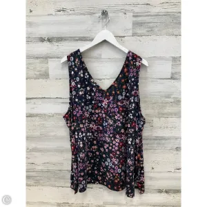 Top Sleeveless By Cuddl Duds In Navy, Size: 3x
