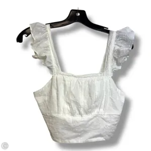 Top Sleeveless By Francesca's In White, Size: S