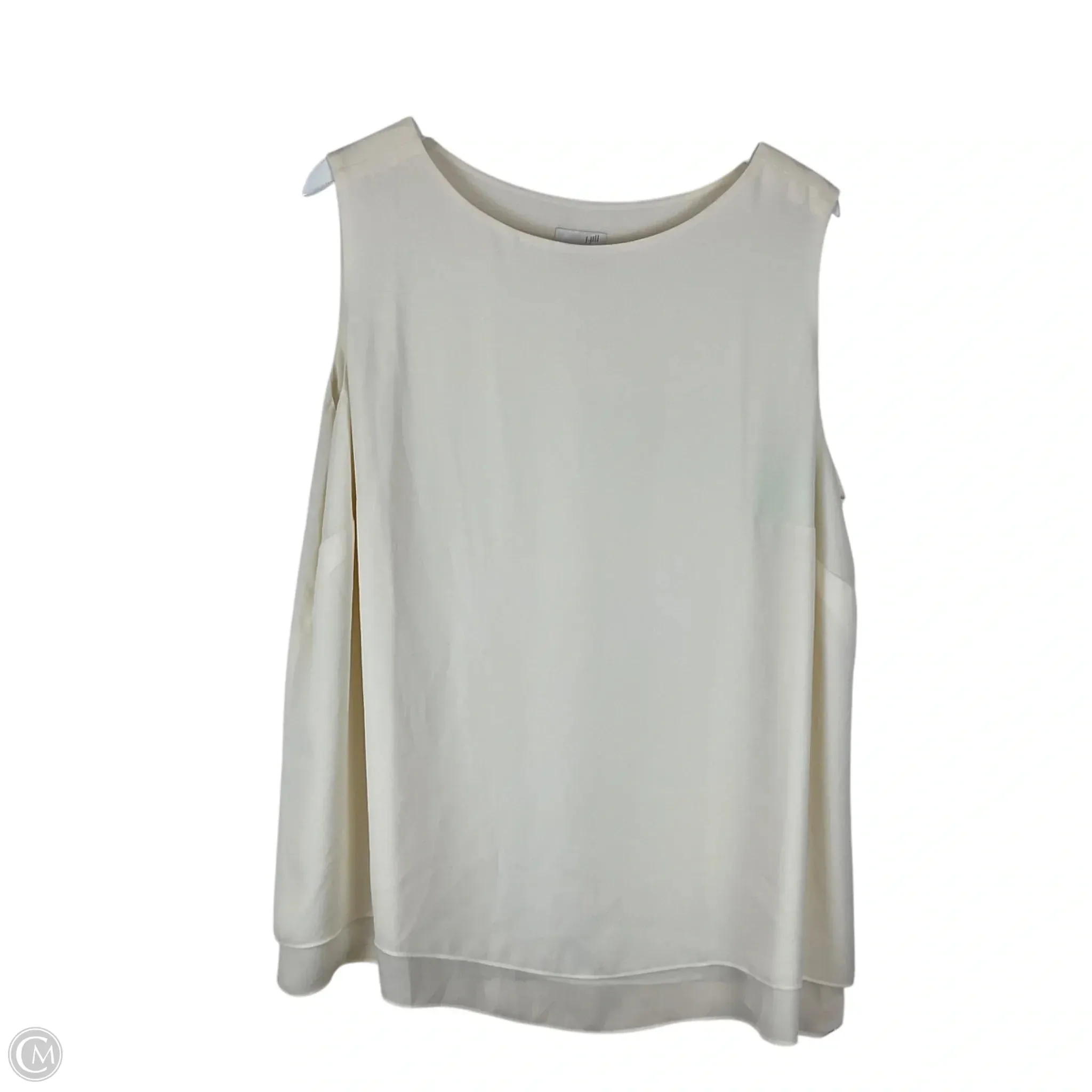 Top Sleeveless By J. Jill In Cream, Size: 2x