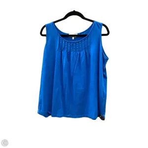 Top Sleeveless By Jones New York In Blue, Size: 2x
