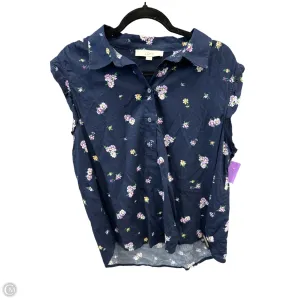 Top Sleeveless By Loft In Navy, Size: Xl