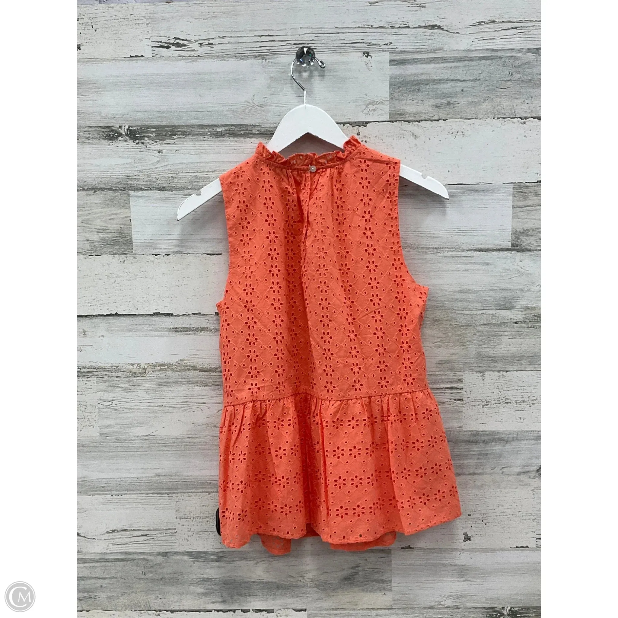 Top Sleeveless By Loft In Orange, Size: S