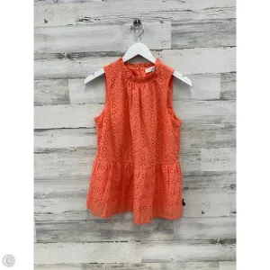 Top Sleeveless By Loft In Orange, Size: S