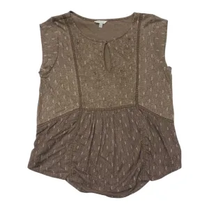 Top Sleeveless By Lucky Brand In Brown, Size:L