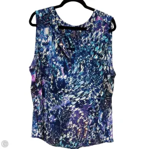 Top Sleeveless By Not Your Daughters Jeans In Blue, Size: 2x