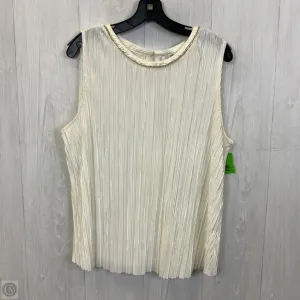 Top Sleeveless By Roz And Ali In Cream, Size: 1x