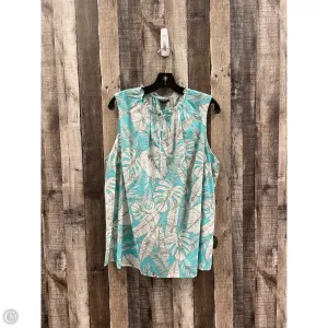 Top Sleeveless By Talbots In Green, Size: 1x
