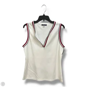 Top Sleeveless By Tommy Hilfiger In White, Size: L