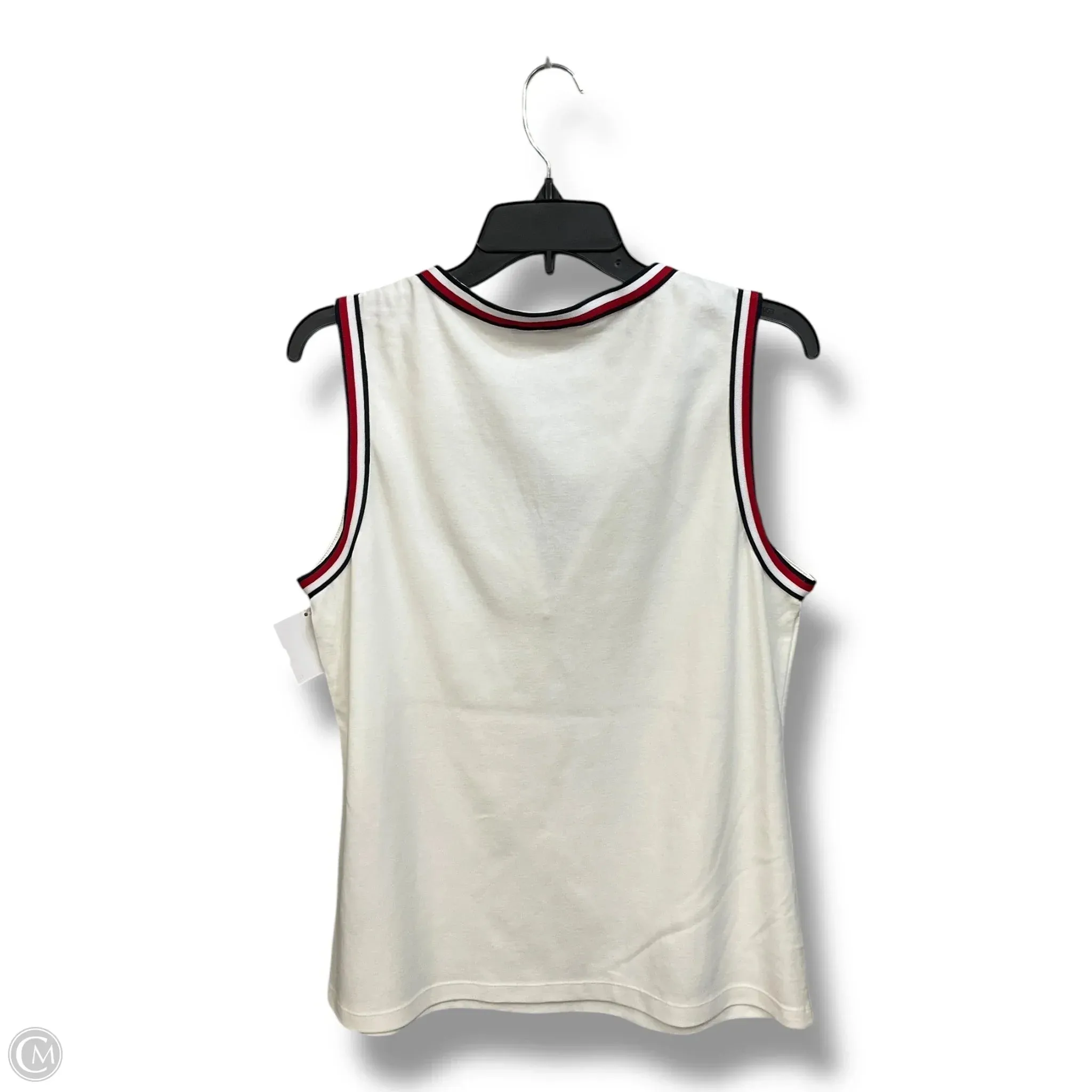 Top Sleeveless By Tommy Hilfiger In White, Size: L
