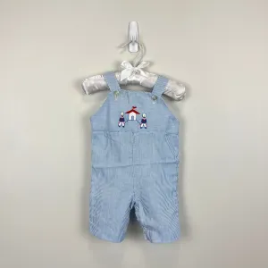 Trending Now Vintage Blue Striped Guard House Overalls 0-3 Months  Dont Miss Out!