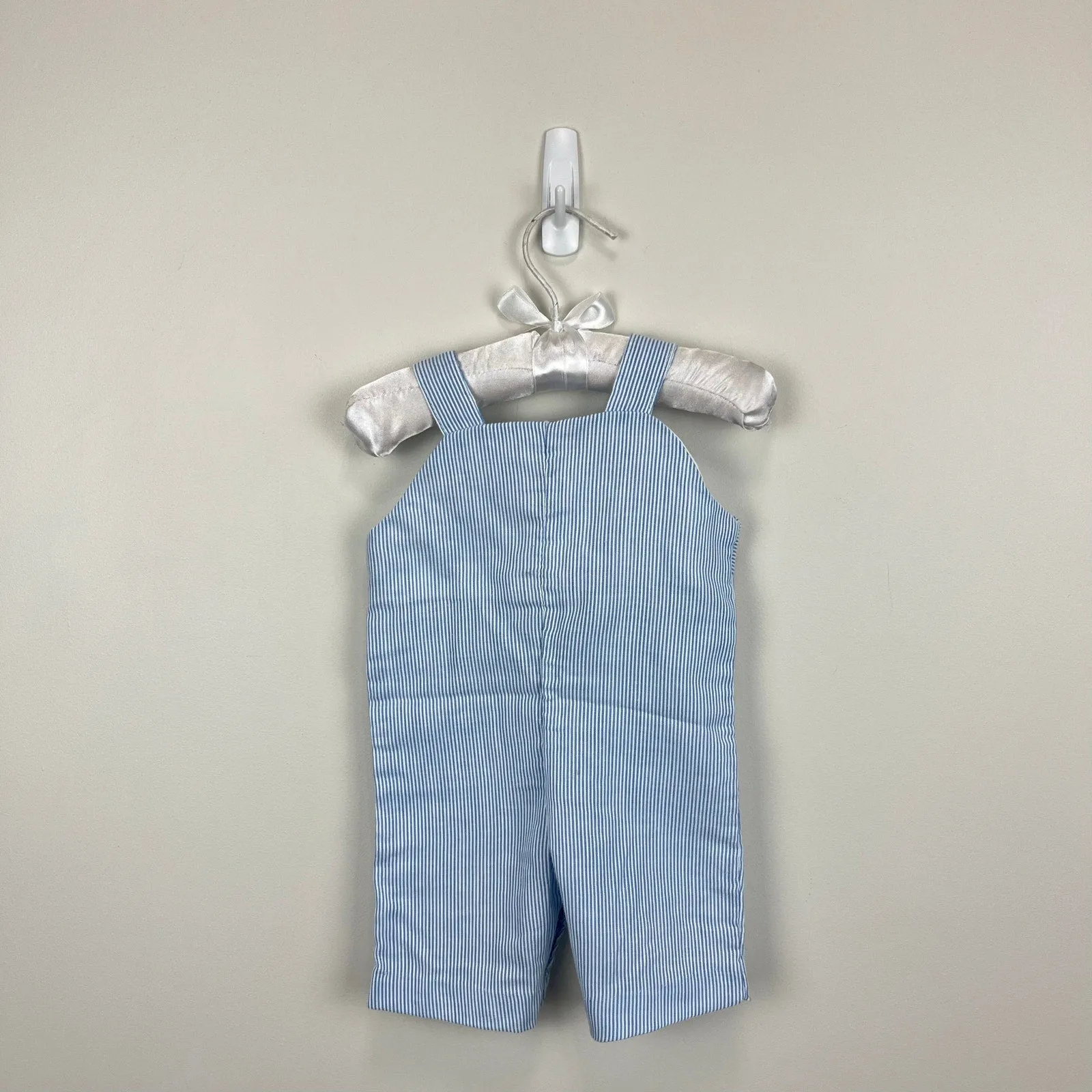 Trending Now Vintage Blue Striped Guard House Overalls 0-3 Months  Dont Miss Out!