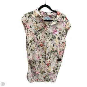 Tunic Sleeveless By Joan Vass In Floral Print, Size: M