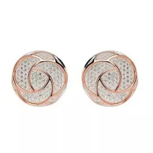 Unique & Co Sterling Silver Cubic Zirconia Stud Earrings ME-665