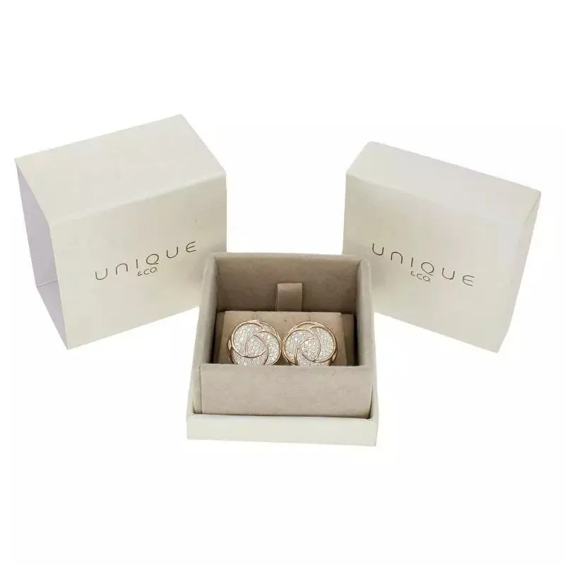 Unique & Co Sterling Silver Cubic Zirconia Stud Earrings ME-665