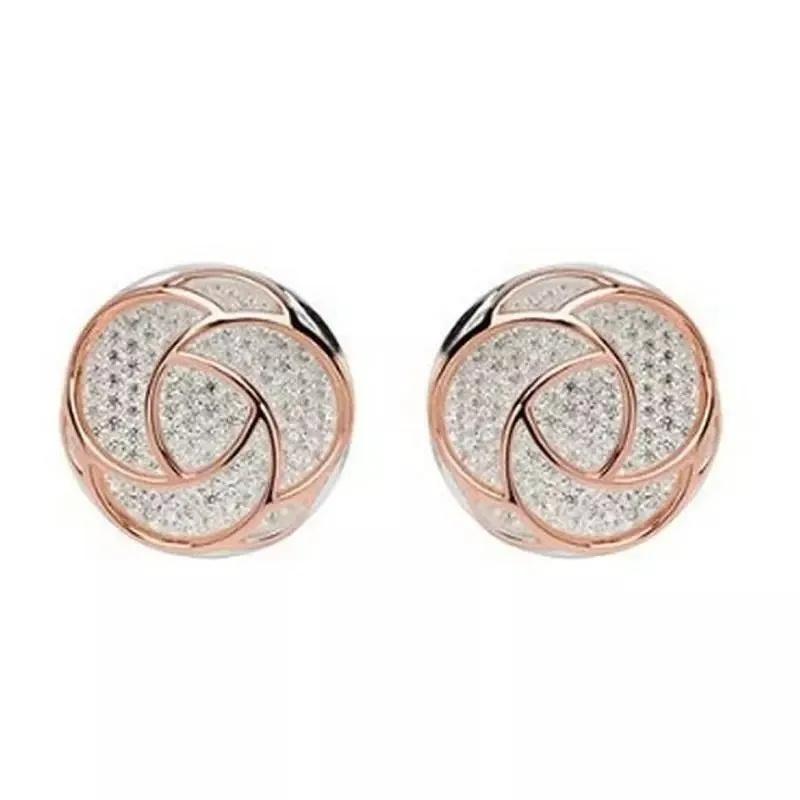 Unique & Co Sterling Silver Cubic Zirconia Stud Earrings ME-665