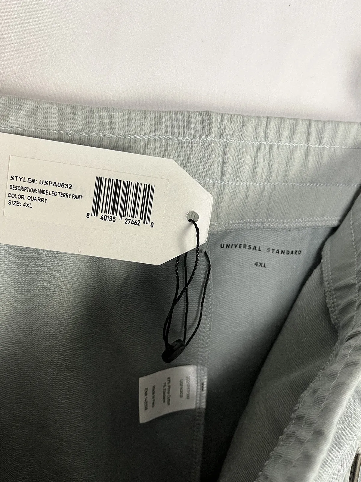Universal Standard Size 4X (38/40) Gray Terry Sweatpants  NWT