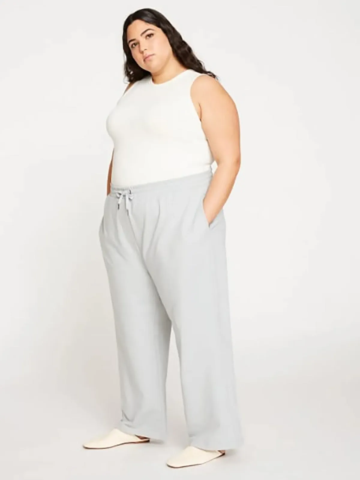 Universal Standard Size 4X (38/40) Gray Terry Sweatpants  NWT