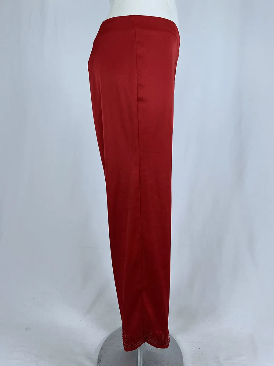 Vintage Venezia Jeans Size 26 Red Beaded Trousers