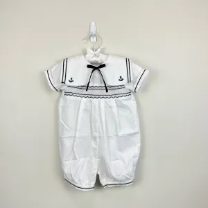 VIP Favorite Vintage Rosy Kids Smocked White Sailor Romper 24 Months  Limited Stock!