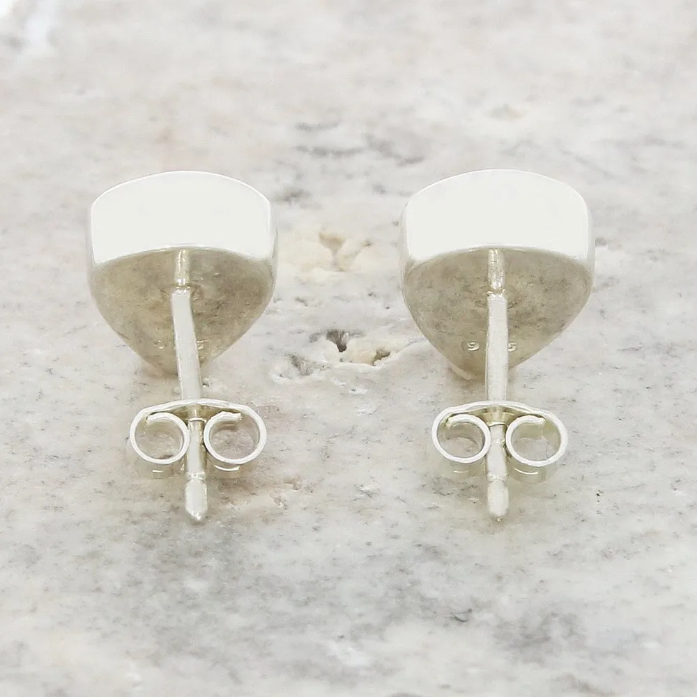 Whitby Jet Sterling Silver Teardrop Stud Earrings