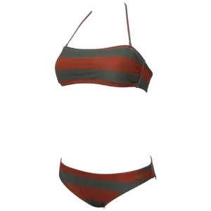 WOMEN'S ALLOVER BANDEAU BIKINI - ARMY/MULTI