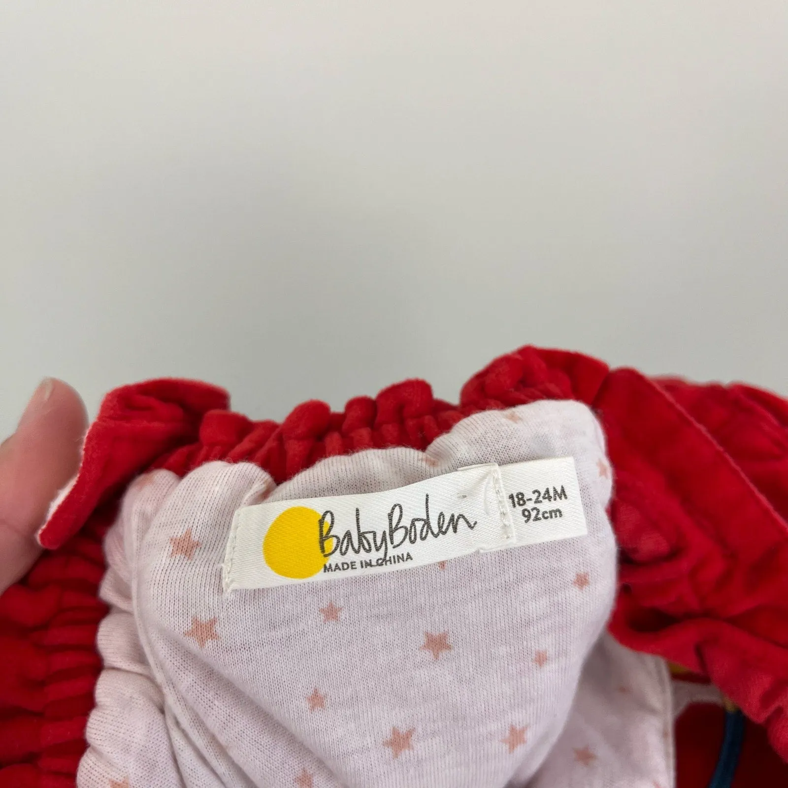 Worth Every Penny Mini Boden Polish Red Velvet Rocking Horse Romper 18-24 Months  Last Chance!