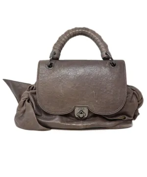 Zac Posen Grey Leather Z Spoke Handbag