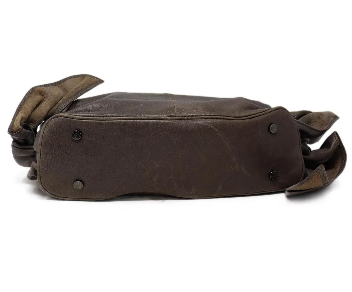 Zac Posen Grey Leather Z Spoke Handbag