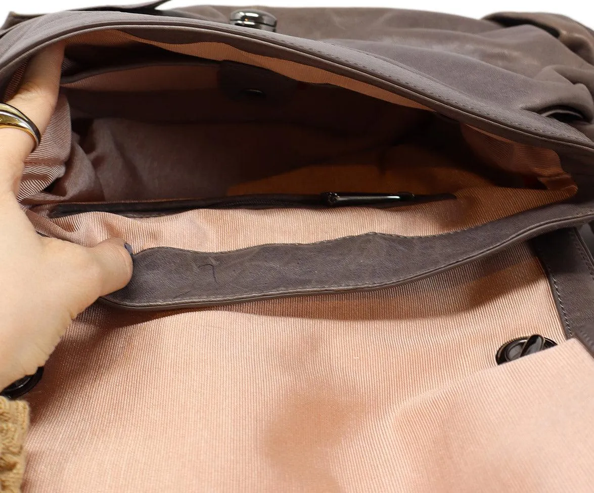 Zac Posen Grey Leather Z Spoke Handbag